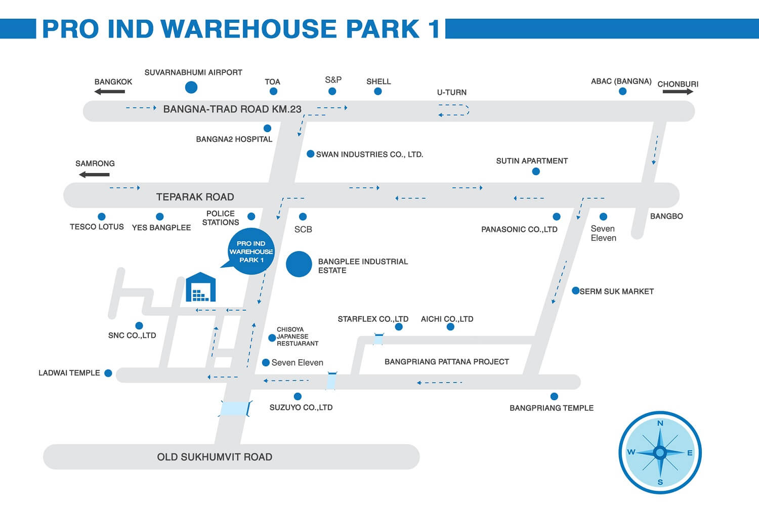 Pro Ind warehouse Park 1 Project Map 